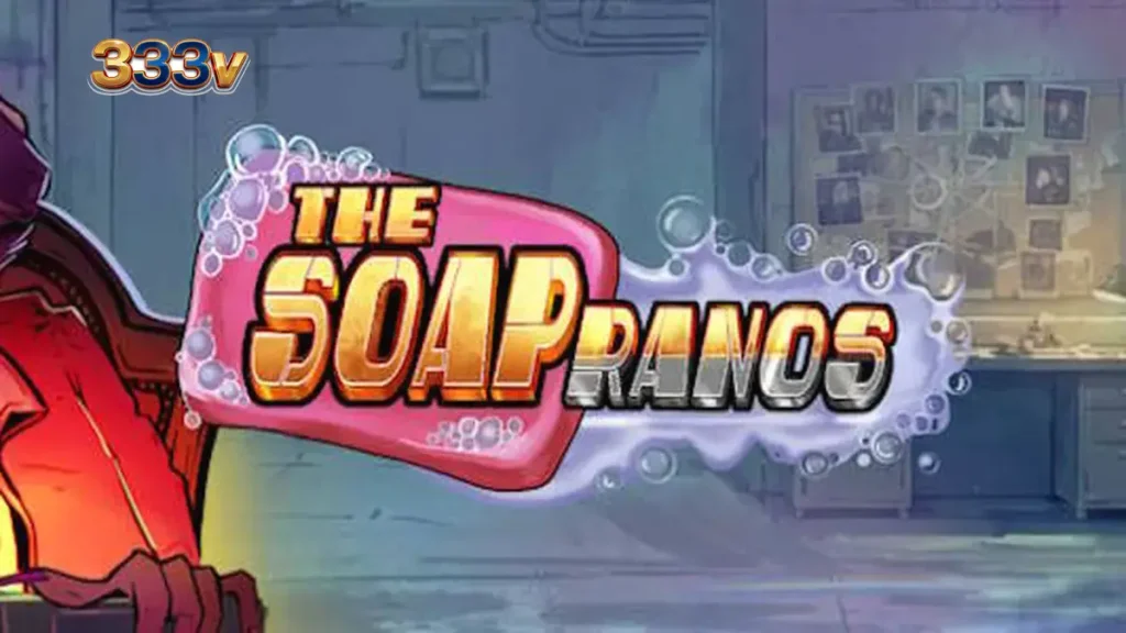 Tampilan visual slot Soapranos dengan elemen neon dan atmosfer menegangkan.